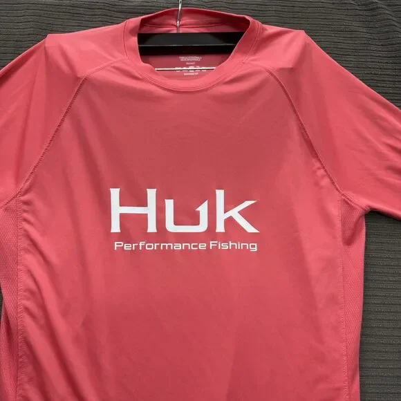 Huk Icon Performance Crew Shirt Men Small Polyester Fish Fishing Outdoors. - Picture 8 of 8